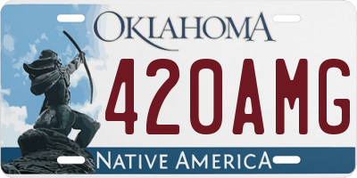 OK license plate 420AMG