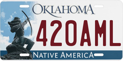OK license plate 420AML
