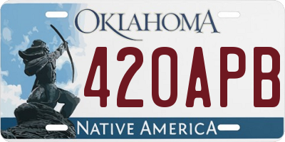 OK license plate 420APB