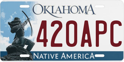 OK license plate 420APC