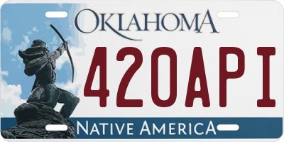 OK license plate 420API