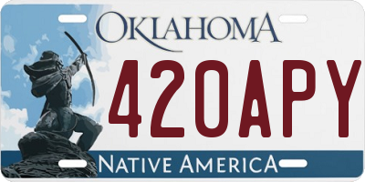 OK license plate 420APY