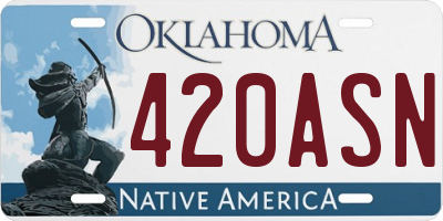 OK license plate 420ASN
