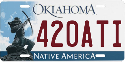 OK license plate 420ATI
