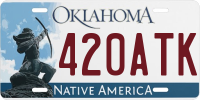 OK license plate 420ATK