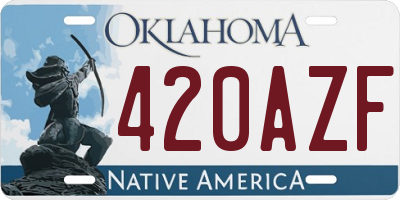 OK license plate 420AZF
