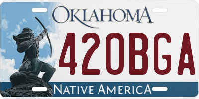 OK license plate 420BGA