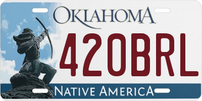 OK license plate 420BRL