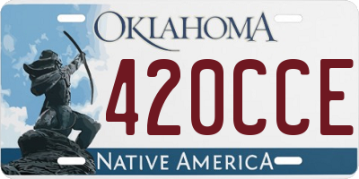 OK license plate 420CCE