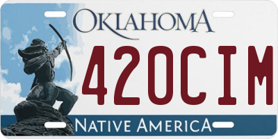 OK license plate 420CIM