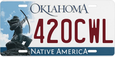 OK license plate 420CWL