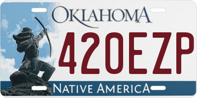 OK license plate 420EZP