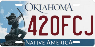 OK license plate 420FCJ