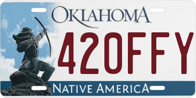 OK license plate 420FFY