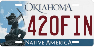 OK license plate 420FIN