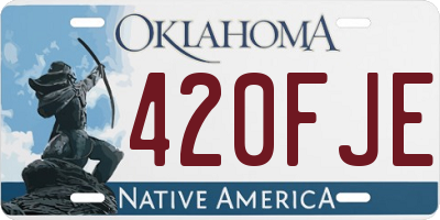 OK license plate 420FJE