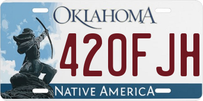OK license plate 420FJH