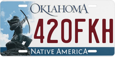 OK license plate 420FKH