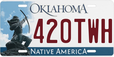 OK license plate 420TWH