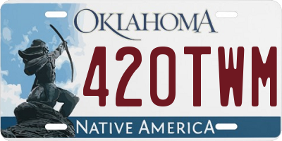 OK license plate 420TWM