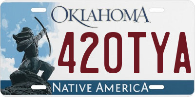 OK license plate 420TYA