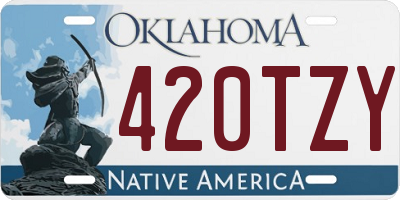 OK license plate 420TZY