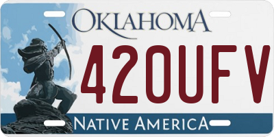 OK license plate 420UFV