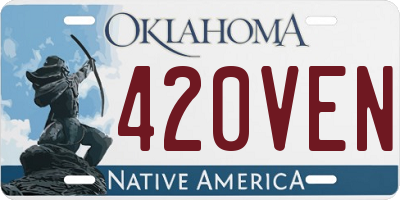 OK license plate 420VEN