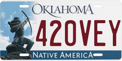 OK license plate 420VEY