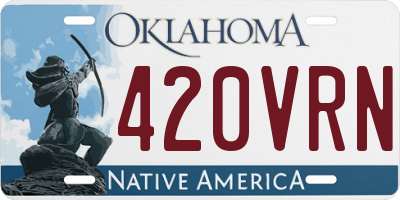 OK license plate 420VRN