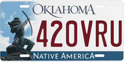 OK license plate 420VRU