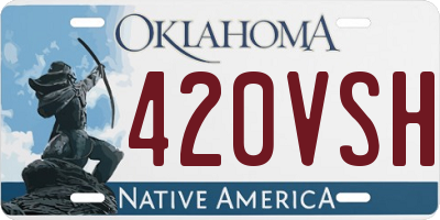 OK license plate 420VSH