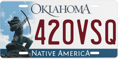 OK license plate 420VSQ