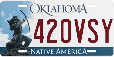 OK license plate 420VSY