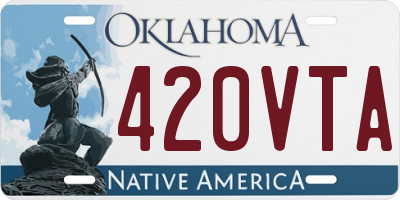 OK license plate 420VTA