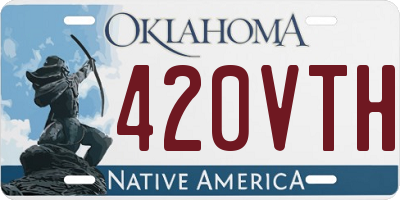OK license plate 420VTH