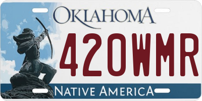 OK license plate 420WMR