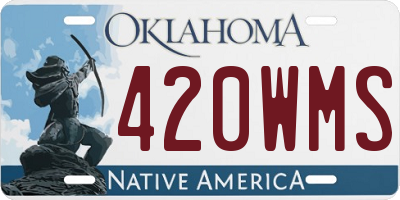 OK license plate 420WMS
