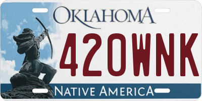 OK license plate 420WNK