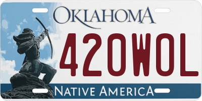 OK license plate 420WOL