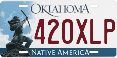 OK license plate 420XLP