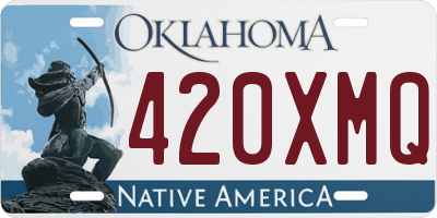 OK license plate 420XMQ