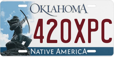 OK license plate 420XPC