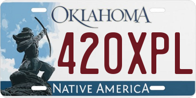 OK license plate 420XPL