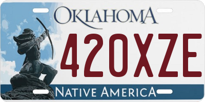 OK license plate 420XZE