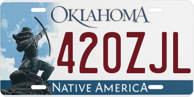 OK license plate 420ZJL