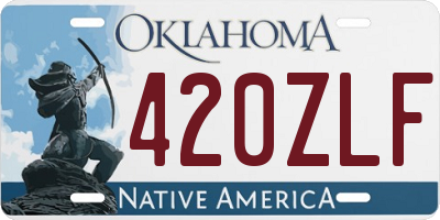 OK license plate 420ZLF