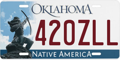 OK license plate 420ZLL
