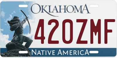 OK license plate 420ZMF