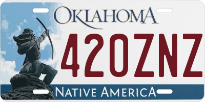 OK license plate 420ZNZ